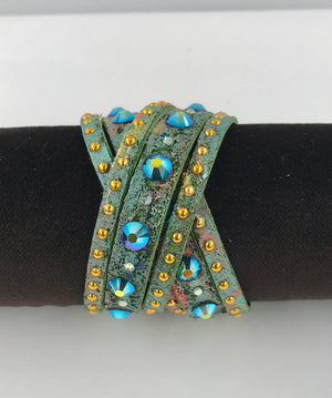 Big Stone Triple Treat Bracelet/Choker/Boot Cuff - "The Caribbean"